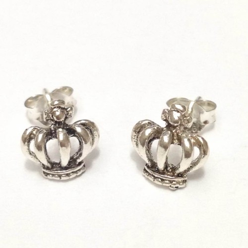 Br-31 Brincos Coroa Princes em Prata 925